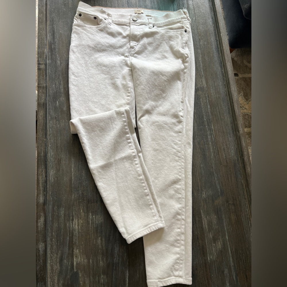 J CREW white stretch denim jean ,  sz 29-28